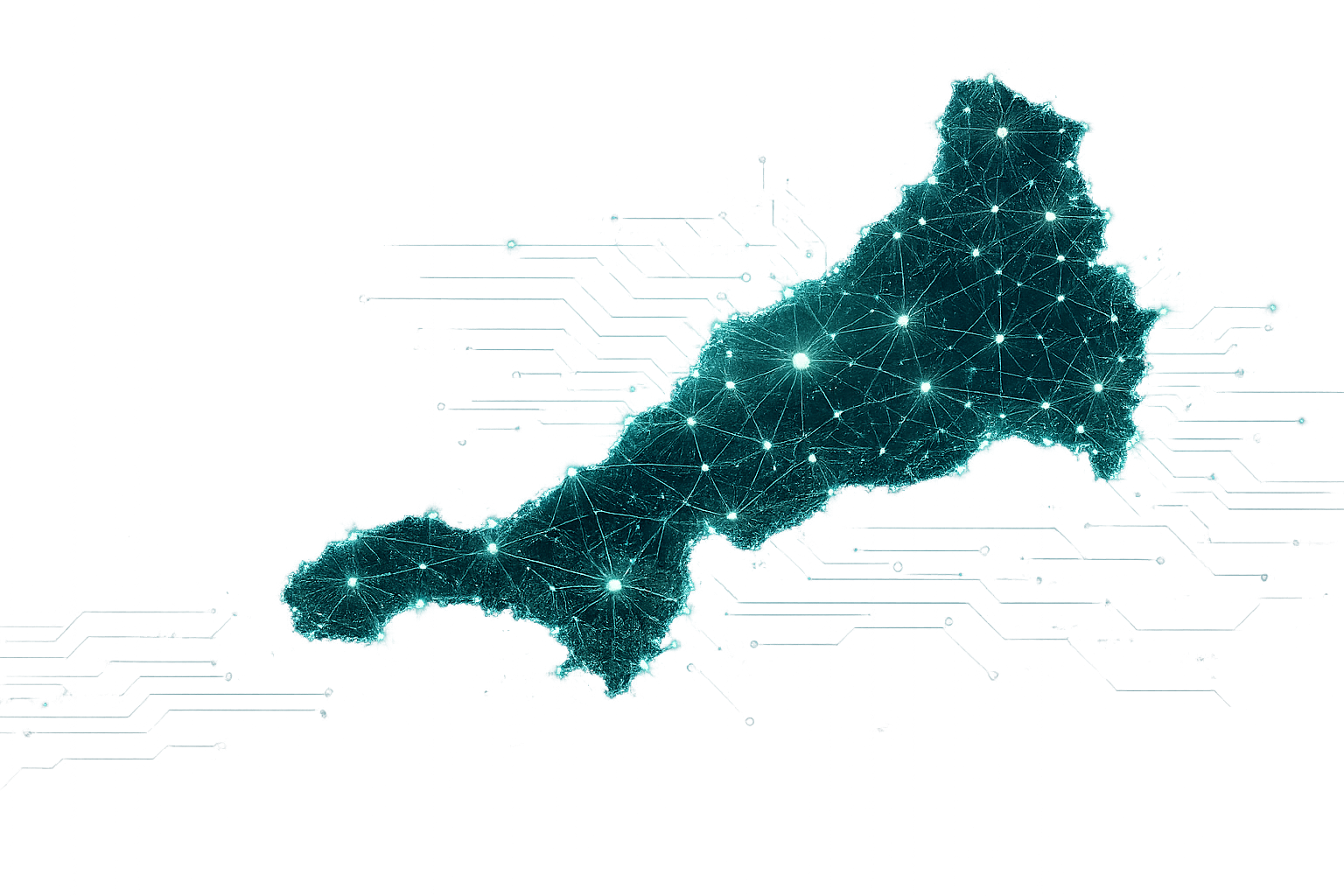 Illustrated map of Cornwall